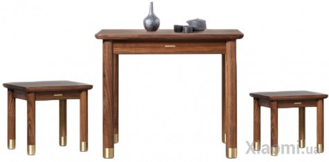 Набор мебели Xiaomi Tongshifu Small Walnut Wood Series Black Walnut (стол + 2 табурета)